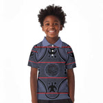 Basotho Blanket Kid Polo Shirt Lesotho Seanamarena Heritage - Serenity - African Pride