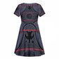 Basotho Blanket Kid Short Sleeve Dress Lesotho Seanamarena Heritage - Serenity - African Pride