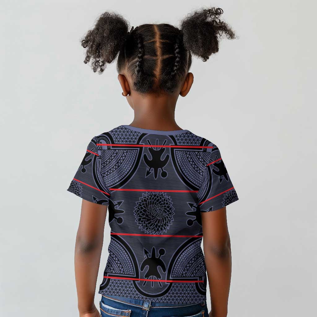 Basotho Blanket Kid T shirt Lesotho Seanamarena Heritage - Serenity - African Pride