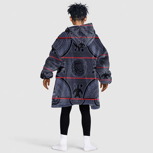 Basotho Blanket Kid Wearable Blanket Hoodie Lesotho Seanamarena Heritage - Serenity - African Pride