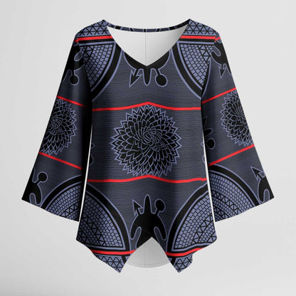 Lesotho Seanamarena Kimono Sleeve Blouse Basotho Traditional Blanket Style - Serenity