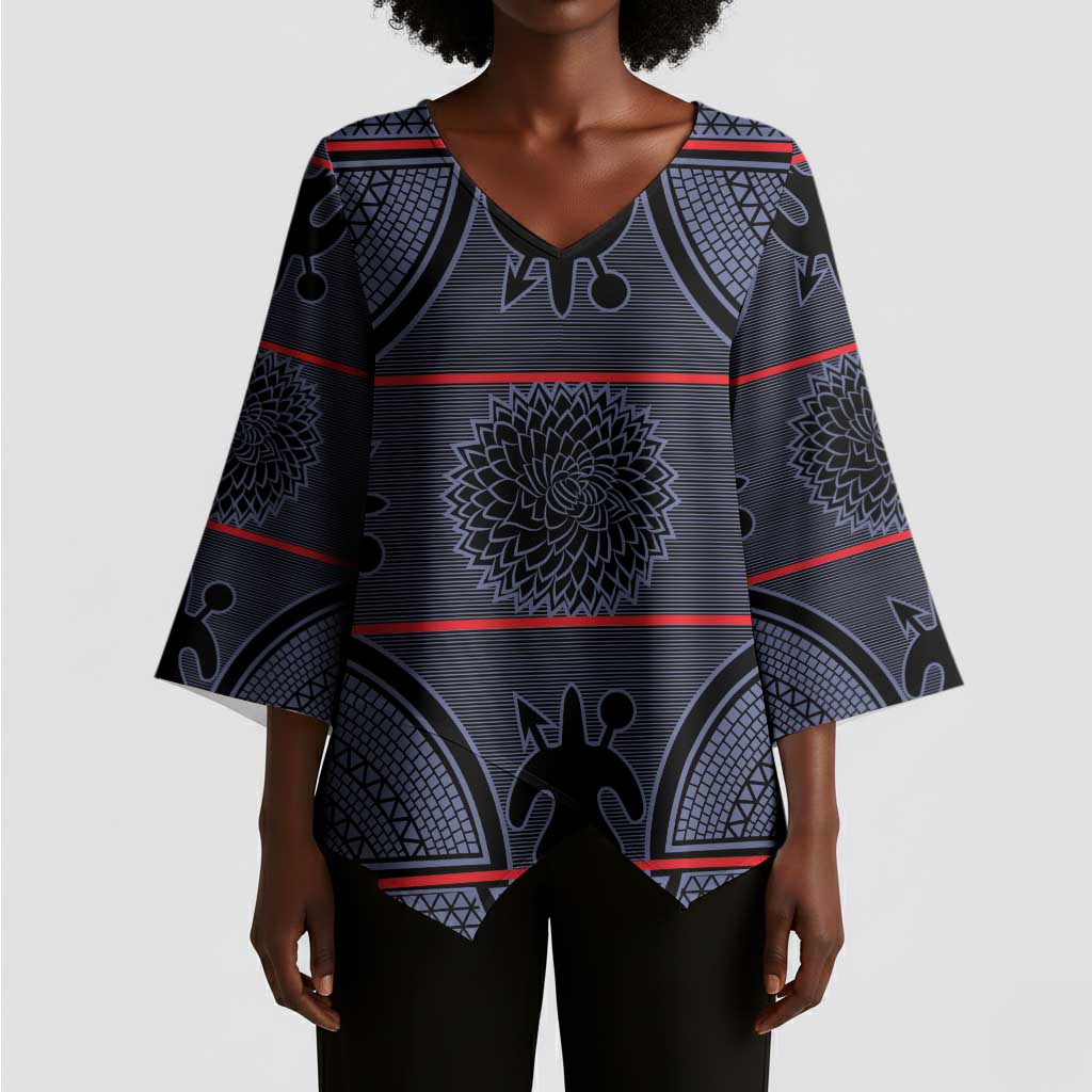 Lesotho Seanamarena Kimono Sleeve Blouse Basotho Traditional Blanket Style - Serenity