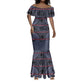 Basotho Blanket Mermaid Dress Lesotho Seanamarena Heritage - Serenity - African Pride
