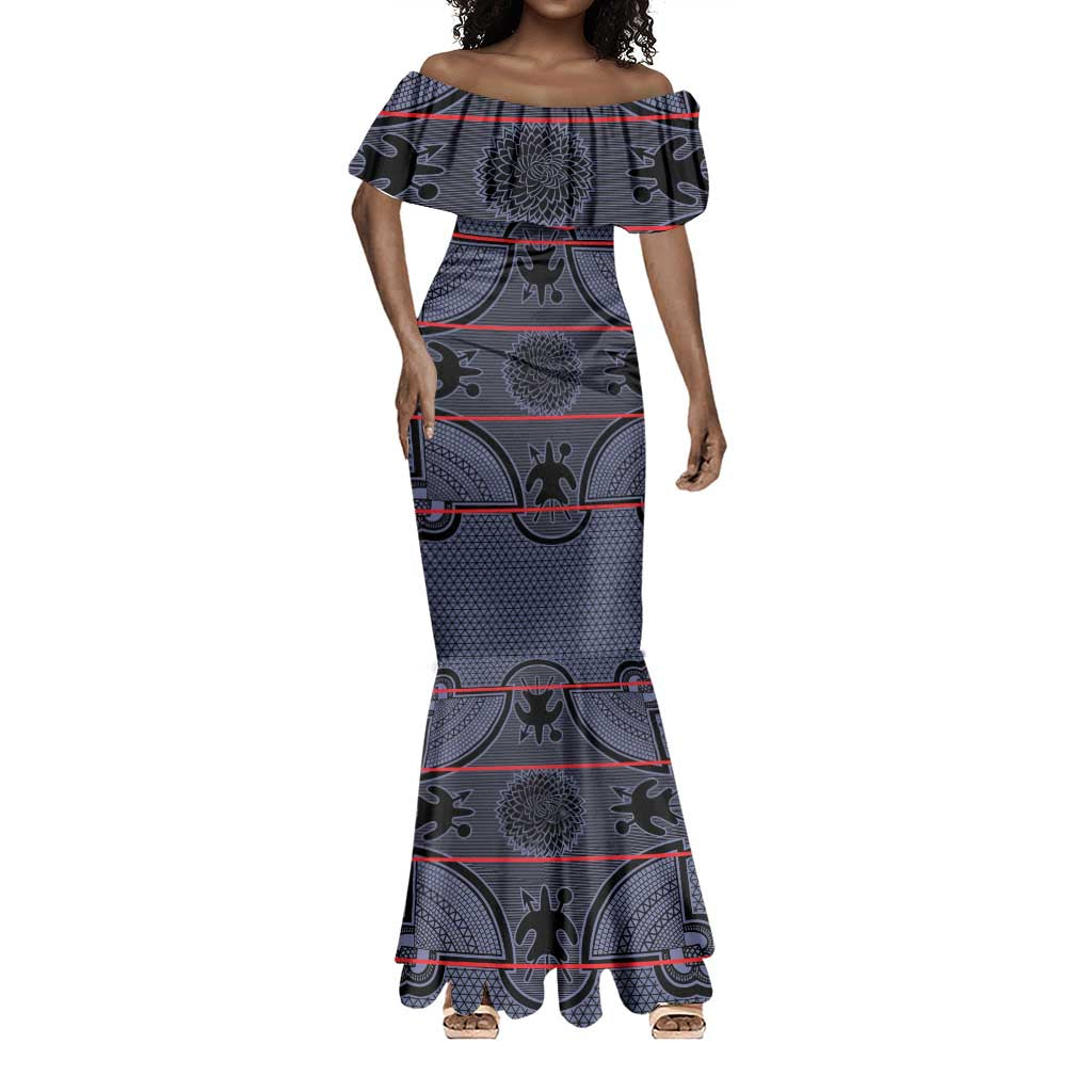 Basotho Blanket Mermaid Dress Lesotho Seanamarena Heritage - Serenity - African Pride