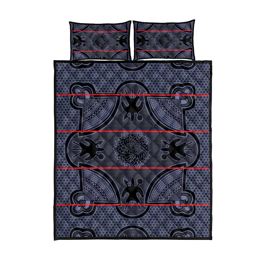 Basotho Blanket Quilt Bed Set Lesotho Seanamarena Heritage - Serenity - African Pride