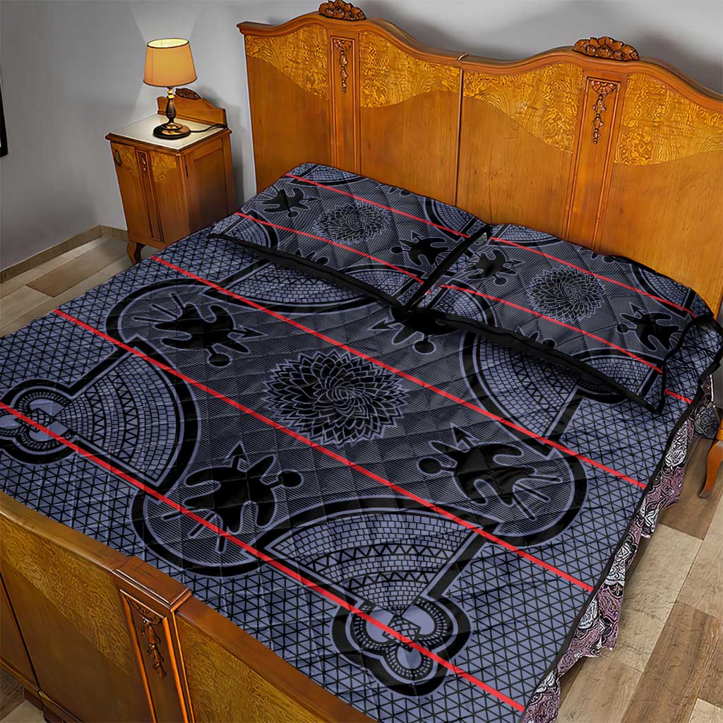Basotho Blanket Quilt Bed Set Lesotho Seanamarena Heritage - Serenity - African Pride