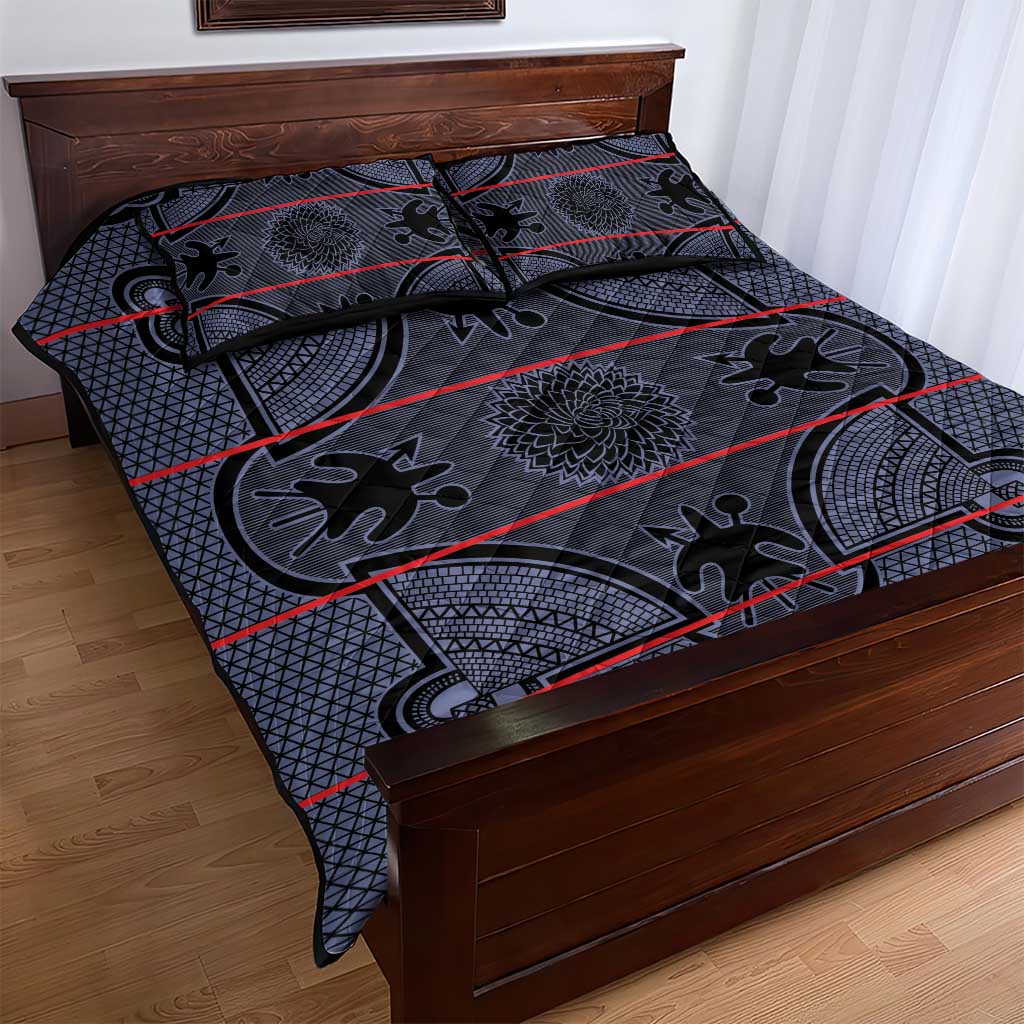 Basotho Blanket Quilt Bed Set Lesotho Seanamarena Heritage - Serenity - African Pride