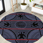 Basotho Blanket Round Carpet Lesotho Seanamarena Heritage - Serenity - African Pride