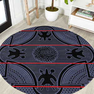 Basotho Blanket Round Carpet Lesotho Seanamarena Heritage - Serenity - African Pride