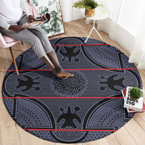 Basotho Blanket Round Carpet Lesotho Seanamarena Heritage - Serenity - African Pride