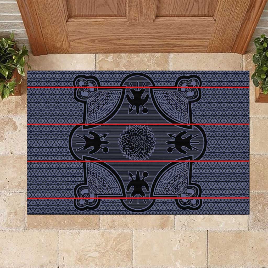 Basotho Blanket Rubber Doormat Lesotho Seanamarena Heritage - Serenity - African Pride