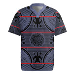 Basotho Blanket Rugby Jersey Lesotho Seanamarena Heritage - Serenity - African Pride