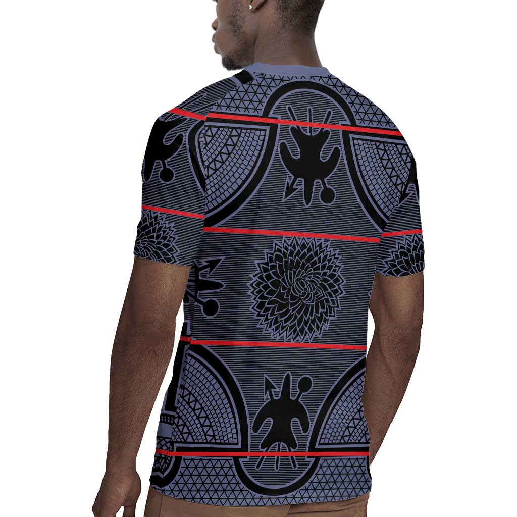 Basotho Blanket Rugby Jersey Lesotho Seanamarena Heritage - Serenity - African Pride