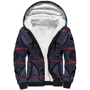 Basotho Blanket Sherpa Hoodie Lesotho Seanamarena Heritage - Serenity - African Pride