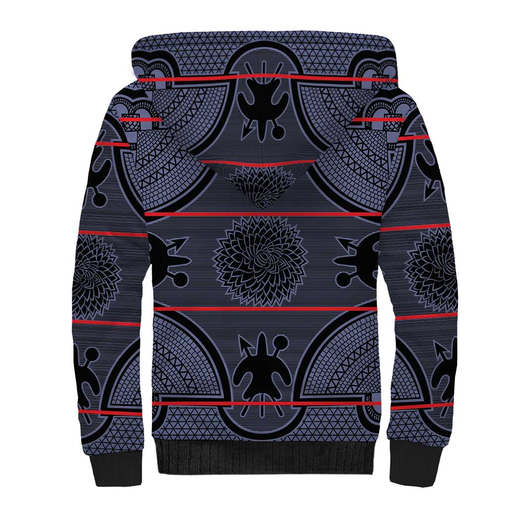 Basotho Blanket Sherpa Hoodie Lesotho Seanamarena Heritage - Serenity - African Pride