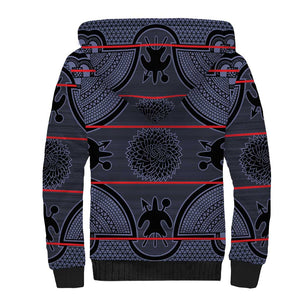 Basotho Blanket Sherpa Hoodie Lesotho Seanamarena Heritage - Serenity - African Pride