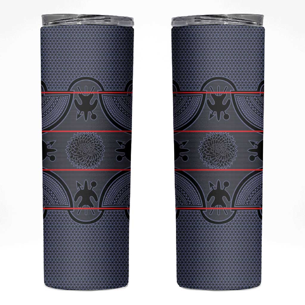 Basotho Blanket Skinny Tumbler Lesotho Seanamarena Heritage - Serenity - African Pride