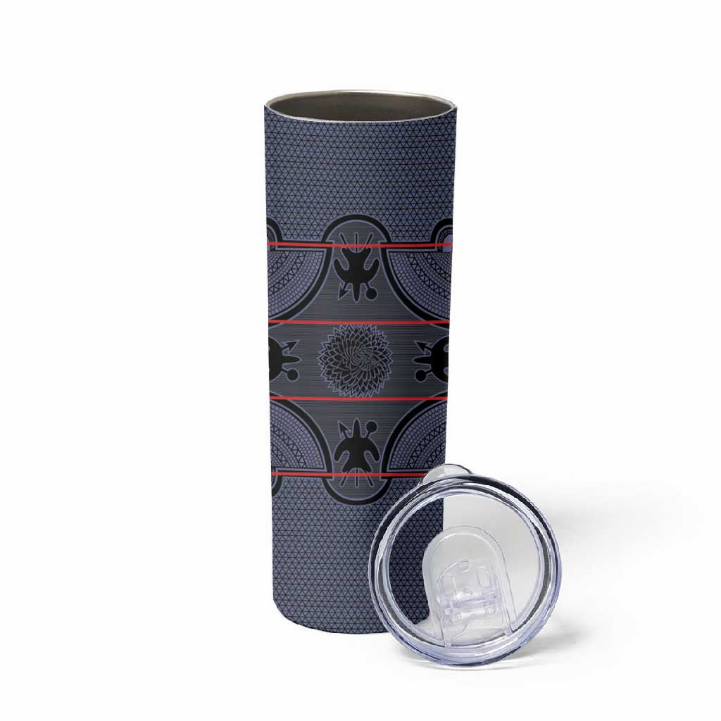 Basotho Blanket Skinny Tumbler Lesotho Seanamarena Heritage - Serenity - African Pride