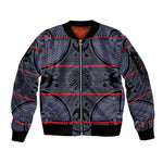 Basotho Blanket Sleeve Zip Bomber Jacket Lesotho Seanamarena Heritage - Serenity - African Pride