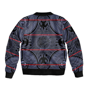 Basotho Blanket Sleeve Zip Bomber Jacket Lesotho Seanamarena Heritage - Serenity - African Pride