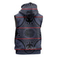 Basotho Blanket Sleeveless Zip Hoodie Lesotho Seanamarena Heritage - Serenity - African Pride
