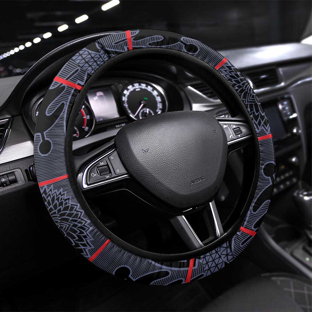 Basotho Blanket Steering Wheel Cover Lesotho Seanamarena Heritage - Serenity - African Pride