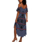 Basotho Blanket Summer Maxi Dress Lesotho Seanamarena Heritage - Serenity - African Pride