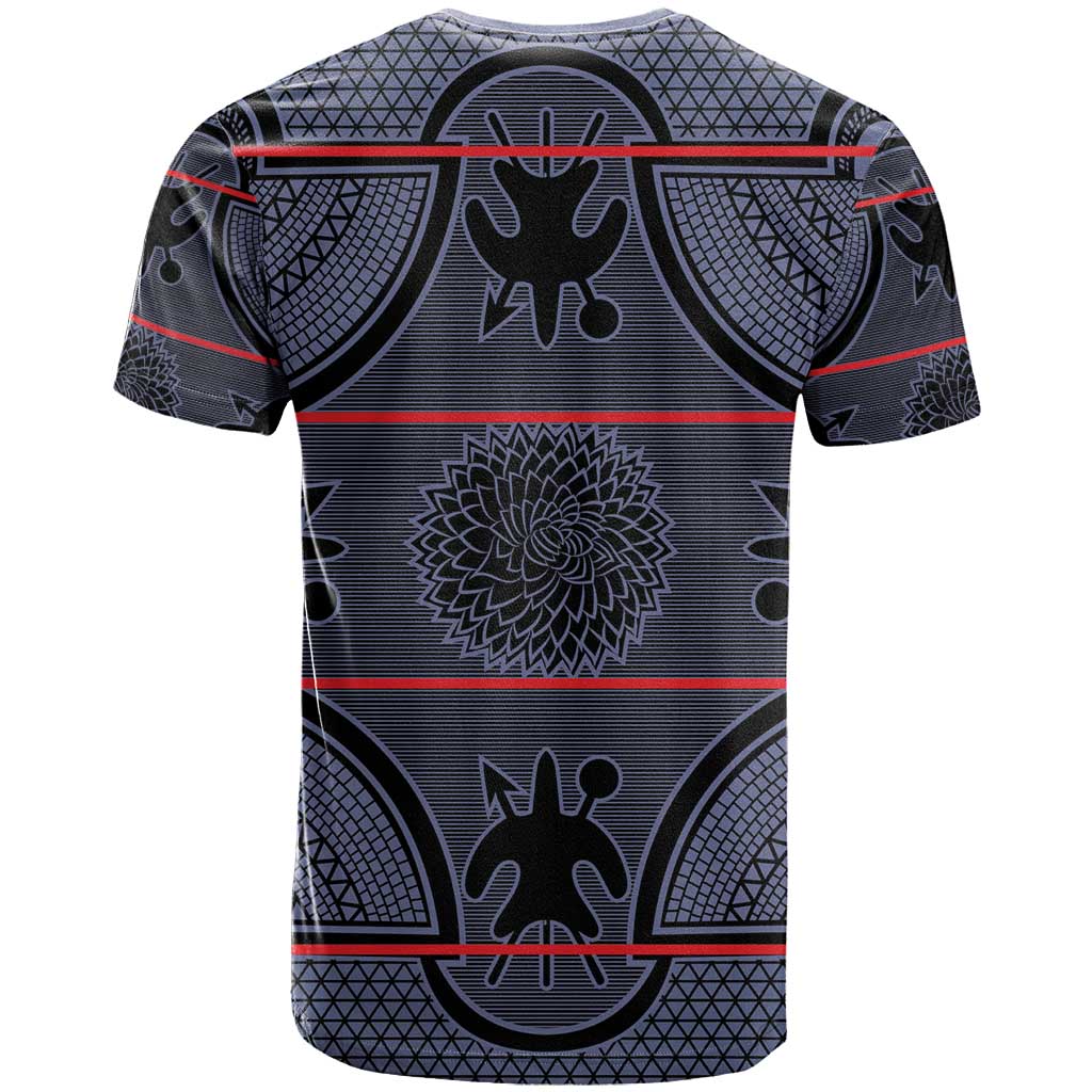 Basotho Blanket T shirt Lesotho Seanamarena Heritage - Serenity - African Pride