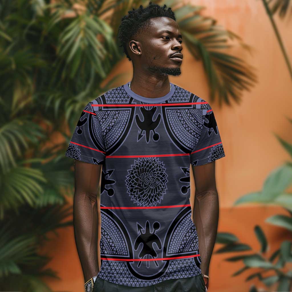 Basotho Blanket T shirt Lesotho Seanamarena Heritage - Serenity - African Pride