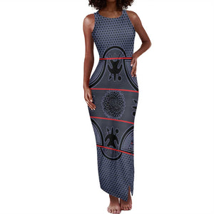 Basotho Blanket Tank Maxi Dress Lesotho Seanamarena Heritage - Serenity - African Pride