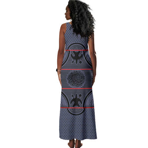 Basotho Blanket Tank Maxi Dress Lesotho Seanamarena Heritage - Serenity - African Pride