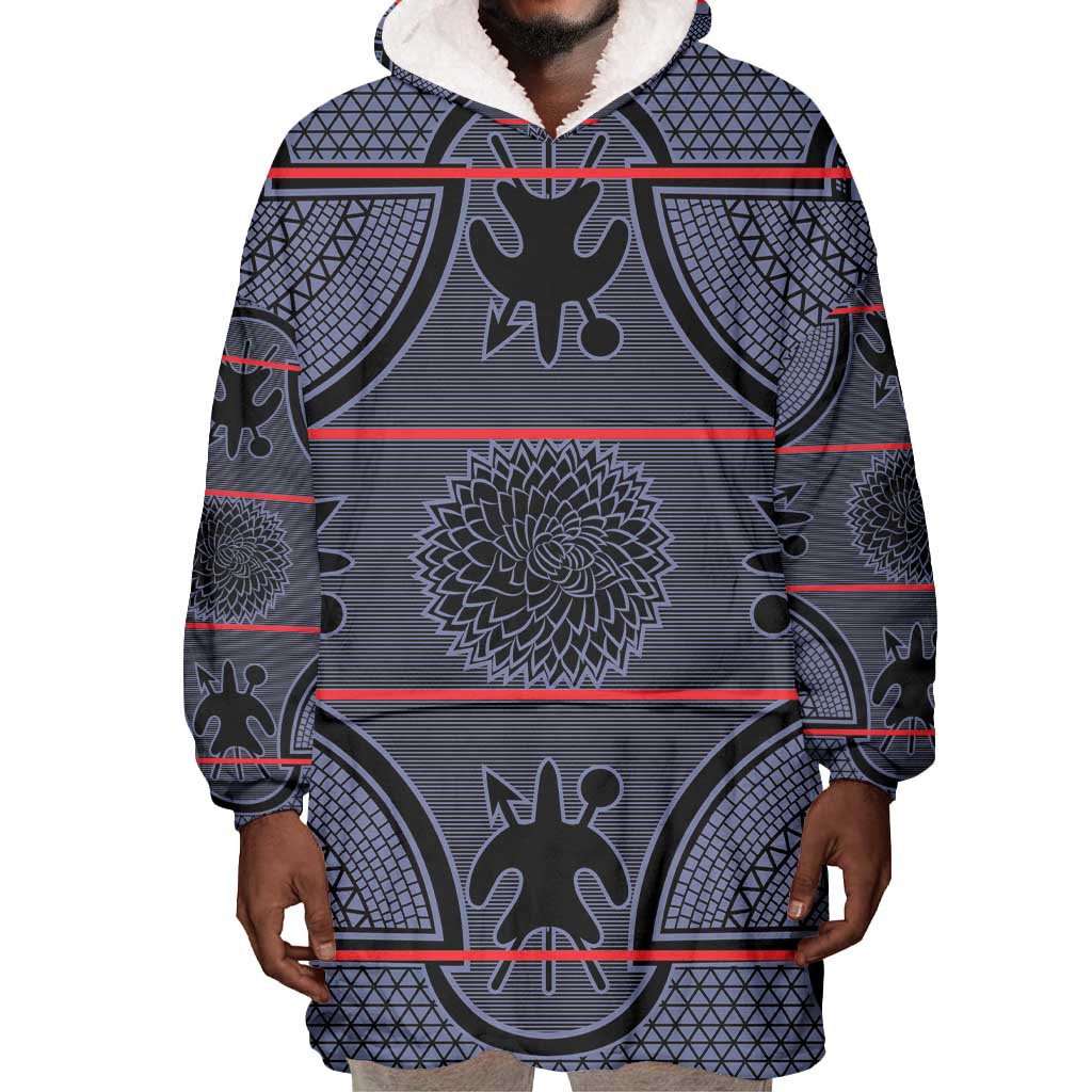 Basotho Blanket Wearable Blanket Hoodie Lesotho Seanamarena Heritage - Serenity - African Pride