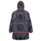 Basotho Blanket Wearable Blanket Hoodie Lesotho Seanamarena Heritage - Serenity - African Pride