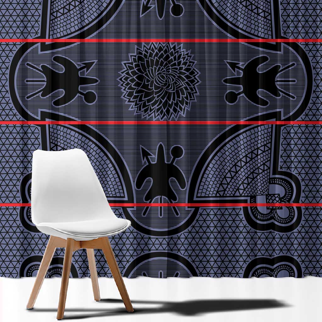 Basotho Blanket Window Curtain Lesotho Seanamarena Heritage - Serenity - African Pride