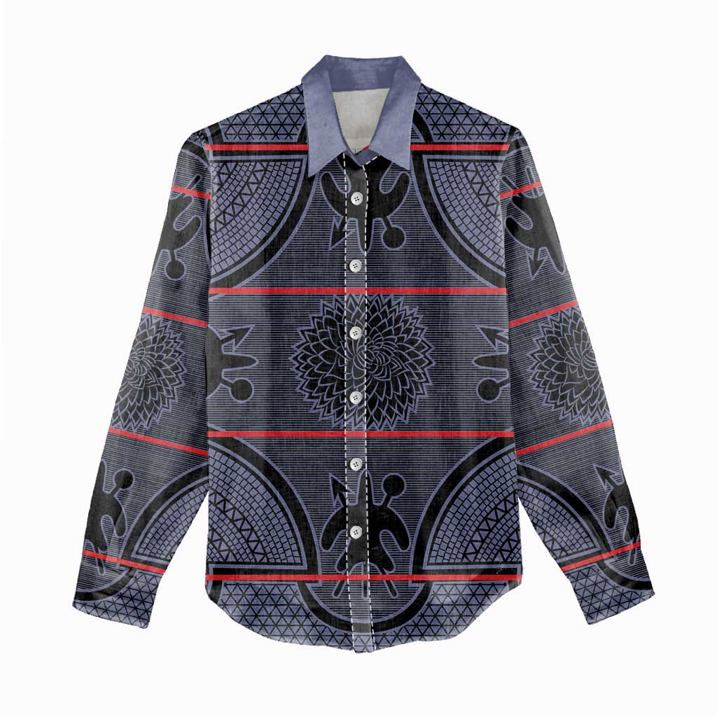 Basotho Blanket Women Casual Shirt Lesotho Seanamarena Heritage - Serenity - African Pride