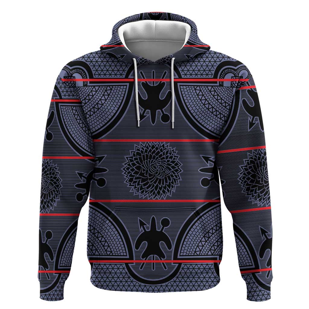 Basotho Blanket Zip Hoodie Lesotho Seanamarena Heritage - Serenity - African Pride