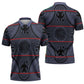 Lesotho Seanamarena Zipper Polo Shirt Basotho Traditional Blanket Style - Serenity