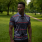 Lesotho Seanamarena Zipper Polo Shirt Basotho Traditional Blanket Style - Serenity