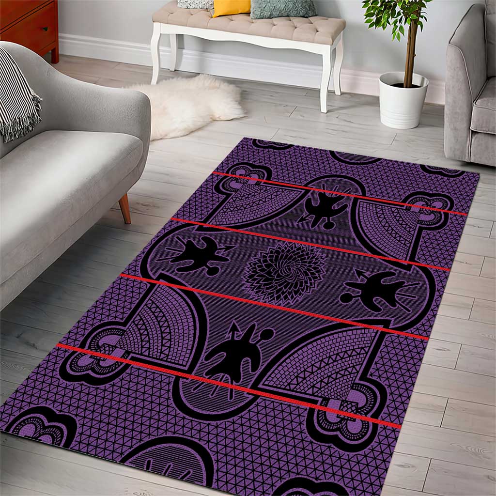 Basotho Blanket Area Rug Lesotho Seanamarena Heritage - Violet - African Pride