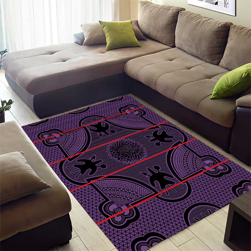 Basotho Blanket Area Rug Lesotho Seanamarena Heritage - Violet - African Pride