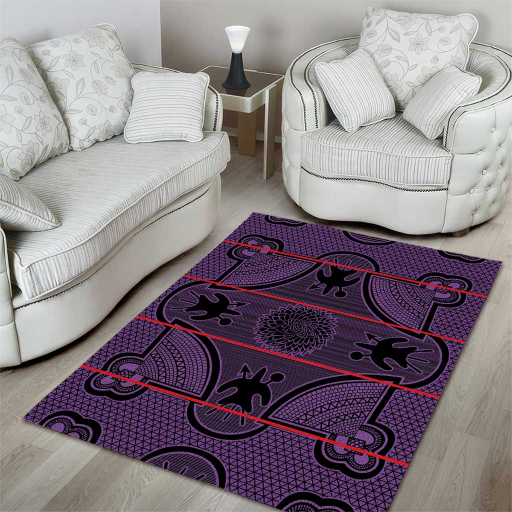 Basotho Blanket Area Rug Lesotho Seanamarena Heritage - Violet - African Pride