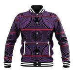 Basotho Blanket Baseball Jacket Lesotho Seanamarena Heritage - Violet - African Pride