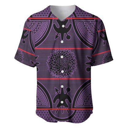 Basotho Blanket Baseball Jersey Lesotho Seanamarena Heritage - Violet - African Pride