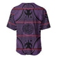 Basotho Blanket Baseball Jersey Lesotho Seanamarena Heritage - Violet - African Pride