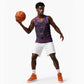 Basotho Blanket Basketball Jersey Lesotho Seanamarena Heritage - Violet - African Pride