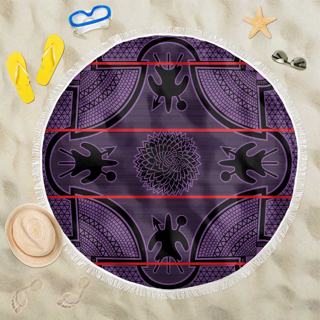 Basotho Blanket Beach Blanket Lesotho Seanamarena Heritage - Violet - African Pride