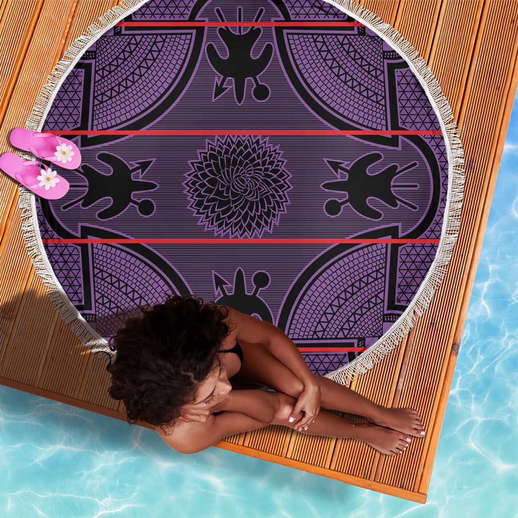 Basotho Blanket Beach Blanket Lesotho Seanamarena Heritage - Violet - African Pride