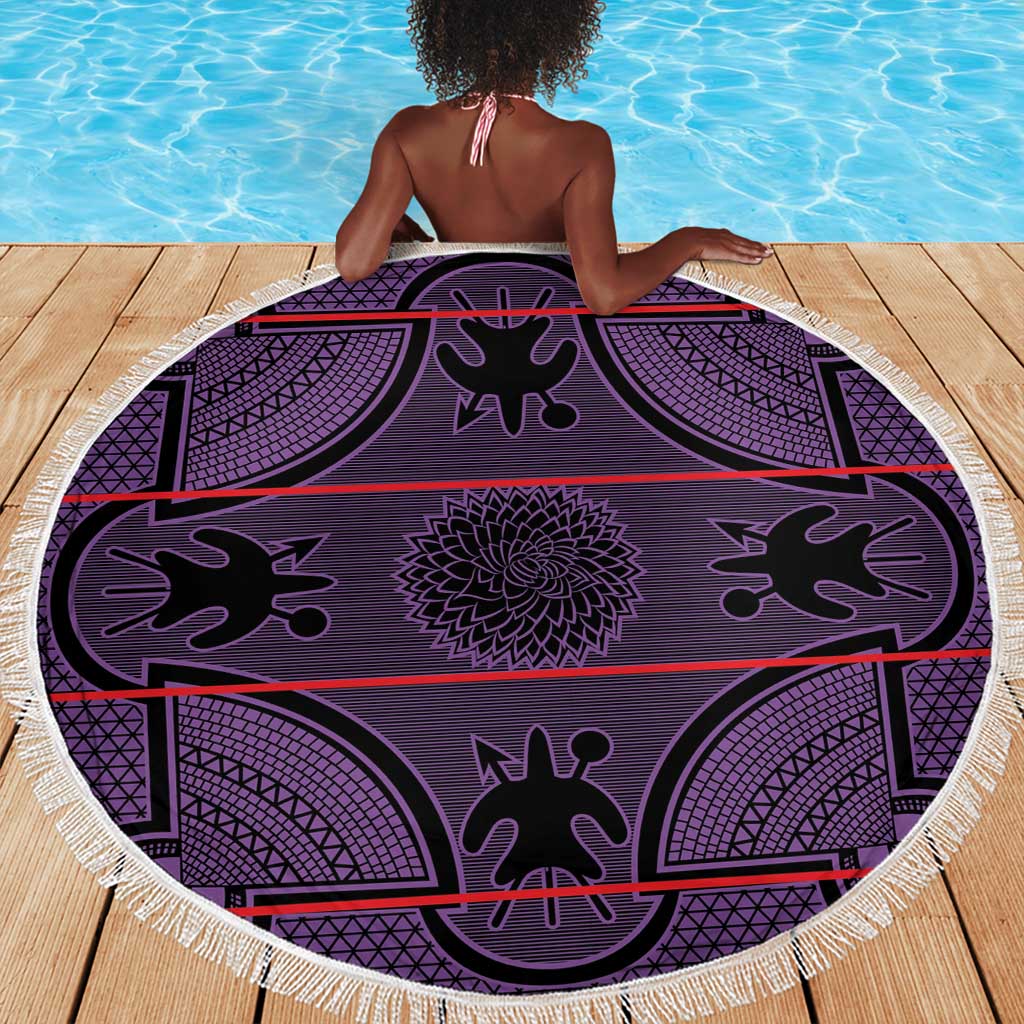 Basotho Blanket Beach Blanket Lesotho Seanamarena Heritage - Violet - African Pride