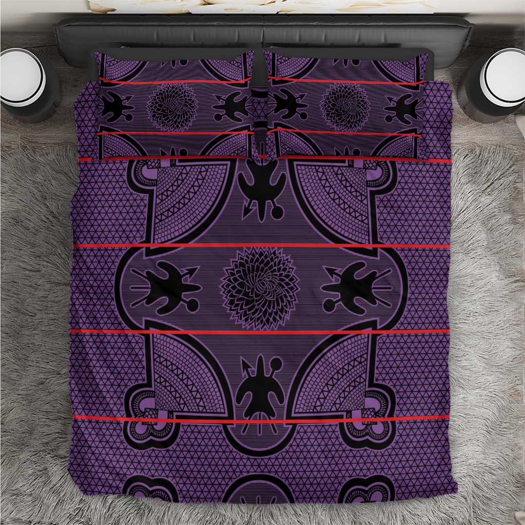 Basotho Blanket Bedding Set Lesotho Seanamarena Heritage - Violet - African Pride
