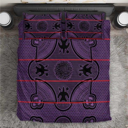 Basotho Blanket Bedding Set Lesotho Seanamarena Heritage - Violet - African Pride